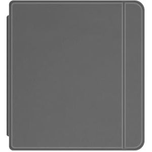 Slanke hoes compatibel met Kobo Libra Colour 7'' 2024 N428 E-book Smart Protective Shell Auto Sleep Wake Cover PU lederen hoes(Gray)