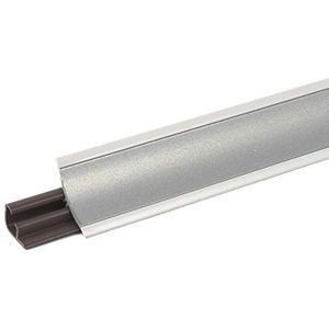 DQ-PP 3 m hoeklijst, mat aluminium, 23 x 23 mm, pvc, gratis schroeven, keukenstrip voor het werkblad, afdekprofiel voor in de keuken, wandafsluitstrip, tafelbladprofiel