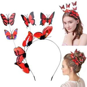 Elegante vlinder haarband ontwerp voor vrouwen creatieve hoofdband feest, Medium, Kunststof, geen edelsteen