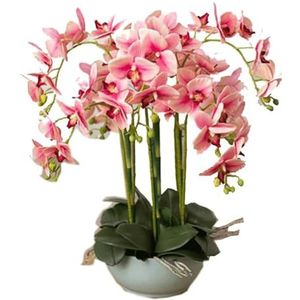orchideeën Kunstmatige Orchidee Herbruikbare Kunstmatige Phalaenopsis Bloemen Met Planter Ingemaakte Faux Latex Voor Home Decor Kunstbloemen heel natuurlijk