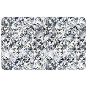 Gearsly Deurmat 50 x 80 cm, glitter abstracte diamant kristal voordeurmatten voor binnen wasbaar, keuken vuilvangmat antislip, absorberend binneningang tapijt vloermat voor ingang huisdieren honden