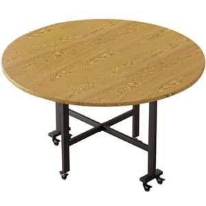 Opklapbare ronde eettafel met klapblad, ruimtebesparende houten ronde klapblad keukentafel, klaptafel, opvouwbaar in 3 vormen (Size : 100x75CM)