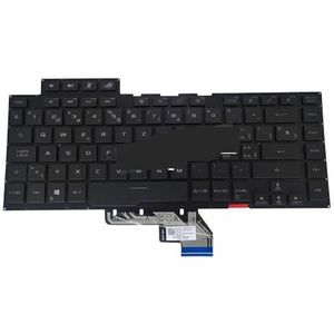 Voor Zwitserse voor Kroatische RGB-verlichte toetsenborden Voor ASUS voor ROG voor Zephyrus GA502 GU502 GX502 GU502G GM502 BE voor Belgische WB-toetsenborden 0KNB0-4619BE00(Swiss RGB black KB)