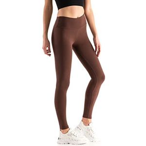 Futuro Fashion Vrouwen Hoge Taille Katoen Leggings Niet Doorzichtig Ik Volledige Lengte Katoen Rijke Leggings Voor Vrouwen UK Brede Buik Controle I Solid Sport Yoga Casual Dames Leggings I Plus Maten S-6XL, Bruin, S