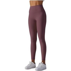 OXOLAMRIN Yogalegging voor dames, yoga- en fitnessleggings, geschikt voor hardlopen, fietsen, fitness, meerkleurig, verschillende maten, Red Merlot, S