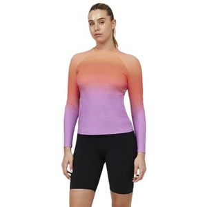 Gottex Gratis Nixi Rash Guard zwemtop met lange mouwen voor dames, ingebouwde sportbeha, afneembare zachte cups, badmode, shirt, Multi Groen, M