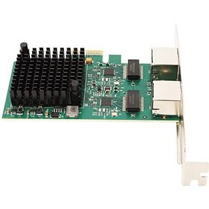 PCIe X1 Netwerkkaart, Dual Port PCIe Netwerk Adapter Auto Patch voor Desktop Computer