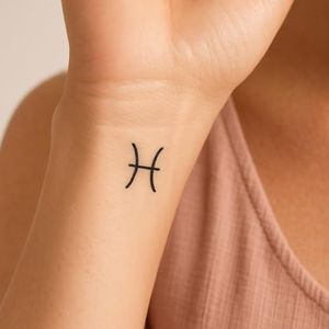 Astrologie tattoo – Temporalis® | Tijdelijke tatoeages voor vrouwen & mannen – Nep tattoo vegan & waterbestendig – EU-cosmetica – Blijft 1-2 weken [ Tatoeage Vissen – XS ]
