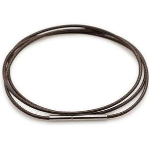 Ketting koord touw kant ketting met roterende gesp voor doe-het-zelf ketting armband in zwart rood koffiekleur voor het maken van sieraden - Koffie - 1,0 mm - 55 cm (21,5