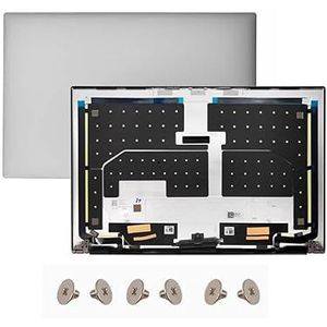 WANGHUIH Zilveren LCD Achterklep Deksel Top Case & Screen Scharnieren Compatibel met Dell XPS 15 9500 9510 Model Precision 5550 5560-serie