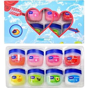 Lip balm Set | Lip Balm Variety 8 Pack | 8 Flavours Original, Honey, Avocado, Rose, Sakura, Honey-Peach, Lemon & Strawberry 7g Each - Lip Balm Gift Set