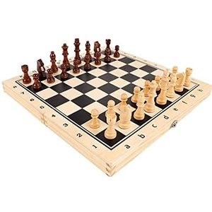 Schaakspel Bordspellen Klassieke Schaakset 15"" X 15"", Houten Schaakset Met Opvouwbaar Schaakbord, Schaakstukken Opbergdoos Games voor Volwassenen