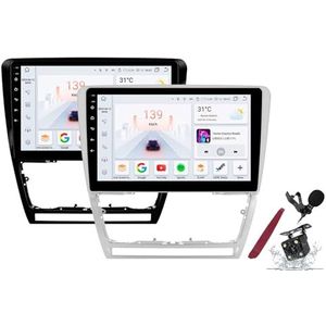 Android 14 Autoradio Stereo voor S-koda Octavia 2(2008-2013) 9""Touchscreen Multimedia Speler met Draadloze Carplay GPS Navigatie FM RDS Bluetooth 5G-WiFi SWC DSP,M100s