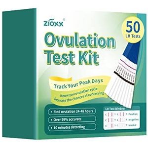 Zioxx Ovulatie Test Strips 50 Count Predictor Kit met 50 Collectie Cups