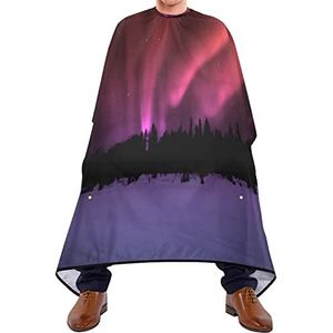 Haar knippen schort 140x168cm, Aurora Borealis Paars Haar Styling Cape Verstelbare Haar Cut Cape Duurzame Kappers Cape, Voor Salon, Haar Styling, Volwassenen