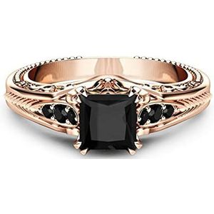 Dames Ring Comfortabele Vrouwen Elegante Vinger Ring Luxe Gouden US 7, US 7, Metaal, Secundaire Steen