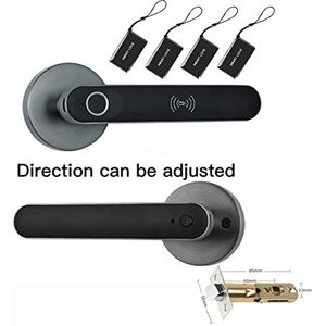 Slim slot Smart Fingerprint Deurslot Handvat for Thuis Huis Appartement Met Sleutelkaart Digitaal Deurslot Toetsenbord Keyless Entry elektronisch slot(T3gun)