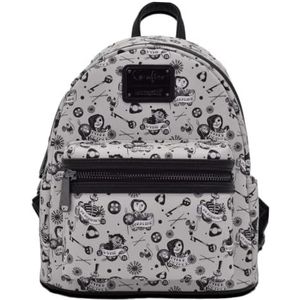 Loungefly GT Exclusieve Laika Coraline Tattoo AOP Mini Rugzak, Wit, Mini Backpack, Loungefly Mini Rugzak