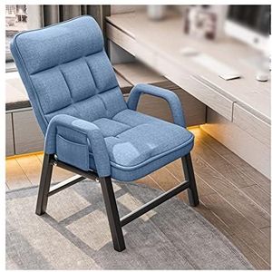 FZDZ Moderne eenvoudige enkele vrijetijdsstoel woonkamer enkele sofa stoel comfortabele fauteuil met zijzakken en stalen frame versterking (D, 63 x 66 x 102 cm (25 x 26 x 40 inch))