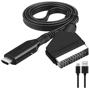 Scart to HDMI-compatibele converter met 1M-kabel SCART in HDMI-Compatible OUT 720P / 1080P Schakelaar AV-adapter voor HDTV SCART naar HDMI-Compatible Converter-adapter