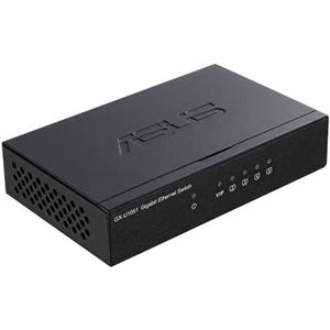 Asus GX-U1051 Gigabit Switch (5x Gigabit poorten, VIP-poort, metaal, onbeheerd), zwart