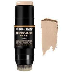 Concealer Stick met borstel voor mannen - gum donkere kringen - Heren Multi-Use Concealer - Dubbelzijdige Volledige Dekking Concealer Pen met Zachte Borstel - 8 gram (Licht)