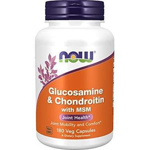 Now Foods Glucosamine en chhondroïne met MSM voor de gewrichten, 180 capsules