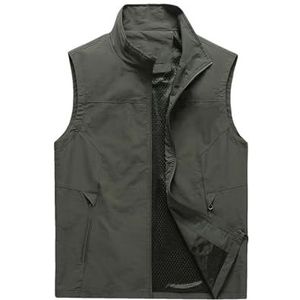 Hgvcfcv Casual vest voor heren herfst bovenkleding, sneldrogend vest, ademend vest voor heren schouders, EN8, 3XL