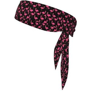 Mooie Roze Flamingos Unisex Sport Strap Omkeerbare Bandana Sjaal Voor Yoga Fitness Jogging