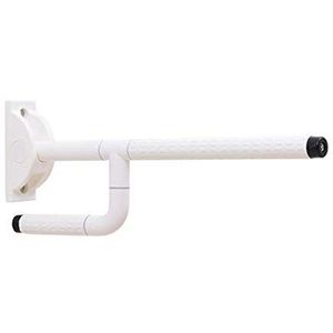 HSIRYAOHD Douche Grab Bars Non Skid Toilet Vouwen Leuning Roestvrij Staal Badkamer, Handicap Ouderen Letsel Senior Assist Bad Hand/Wit/60Cm