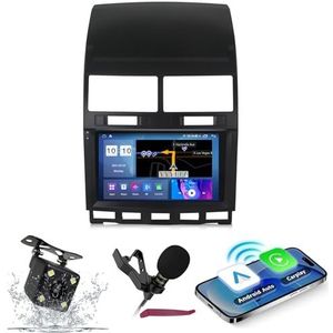 Android 14 Autoradio Navi voor VW Touareg (2002-2009) 9 ""Schermradio met draadloze carplay Android Auto GPS Navigatieondersteuning Bluetooth 5.0 HIFI FM 5G-WiFi SWC MIC,M120s