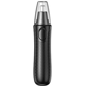 tinysiry Haartrimmer voor neus en oor voor mannen en vrouwen, afneembare pijnloze neusontharing, tondeuse op batterijen, professionele pijnloze wenkbrauwen, gezichtshaartrimmer, zwart