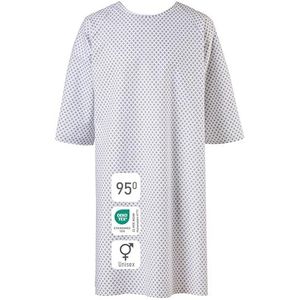 EXNER Patiëntenhemd, patiëntencape, katoenmix, uniseks, eenheidsmaat, kleur wit patroon, wit, Eén maat
