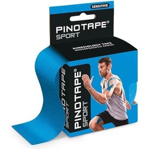 Pinotape Sport - Sensitive Tape - Light Blue - 5 cm x 5 m - waterdichte kinesiotape - voor de gevoelige huid - latexvrij - sterke hechting | 2 tapes van elk 5 meter = 10 meter