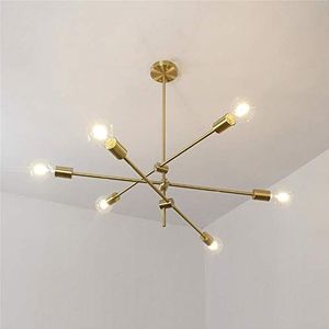 Hobaca® Modern goud Sputnik licht plafondlampen hanglamp kroonluchter midden century hanglamp rustieke plafondlampen kroonluchter voor eetkamer keuken foyer