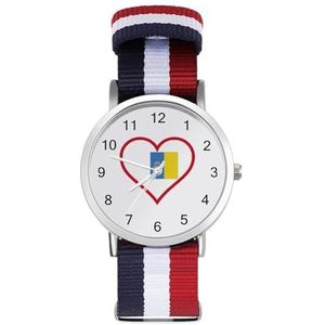 I Love Canary Rood Hart Automatisch Horloge voor Mannen Vrouwen Mode Quartz Horloge Armband Polshorloge voor Thuiskantoor
