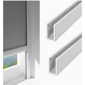 Pakket voor tandwielen met banden Aluminium U-kanaal raam lichtwerende strip, verpakking van 2, veelkleurig, verschillende maten(Milk,80cm/31.5in/2.6ft)