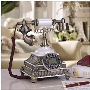 Telefoon Europese Witte Woonkamer Antieke Telefoon Retro Vaste Handsfree Telefoon Vaste Slaapkamer Decoratie Oude Telefoon Nummerherkenning Metalen