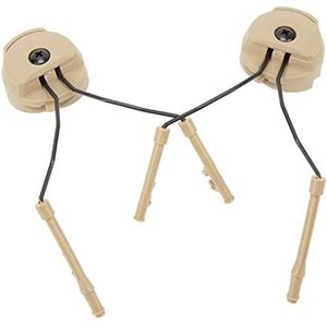 Ondersteuning voor Hoofdtelefoonrail, 360 Graden Roterende Hoofdtelefoonrailadapter ABS 2 Stuks voor Airsoft Games (Zand kleur)