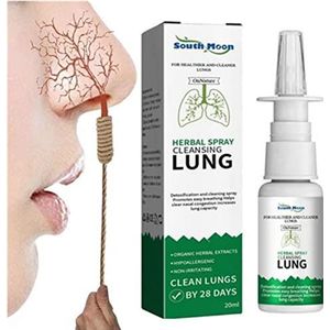 Tebinzi OnNature Biologische Lung Cleanse & Repair Neusspray PRO, OnNature Biologische kruiden-longreiniging en reparatie-neusspray PRO, spray voor rokers, heldere verstopte neuzen
