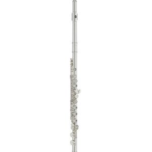 Yamaha YFL-212-SL dwarsfluit, massief zilveren mondgatenplaat, incl. etui.