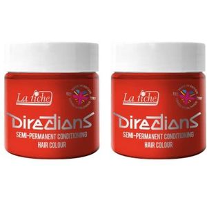 La Riche Directions Semipermanente haarverf, 100 ml, blik van 2 stuks (Neon Red)