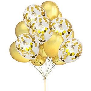 Opvouwbare ventilator 55 stuks gouden feestdecoratieset papieren ventilatoren confetti latex ballon folie franje regengordijn voor bruiloft verjaardagsfeestje decor handgemaakte decoratieve