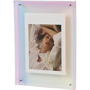 Transparant Acryl Fotolijst DIY Poster Schilderij Hal Slaapkamer Wanddecoratie Ins Stijl Tafel Eenvoudig Delen Momenten(Colorful,16x21cm)