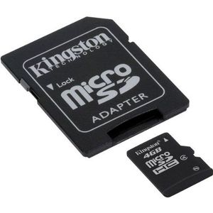 Professionele Kingston 4 GB MicroSDHC-kaart voor Huawei U8180-1 Smartphone met aangepaste opmaak en Standaard SD Acapter. (Klasse 4)