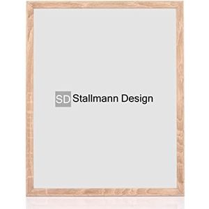 Stallmann Design Fotolijst 60 x 90 cm sonoma-eiken hout met acrylglas lijstbreedte 20 mm posterlijst wissellijst