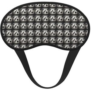Zwarte kraai vogels op een tak print zacht wasbaar comfort oogmasker voor slapen reizen thuis hotel vliegtuig camping