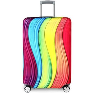 Reiskofferbeschermer, ritssluiting, koffer afdekking, wasbaar, met print, bagagecover 45-82 cm, regenboog, XL(for29-32 inch luggage)