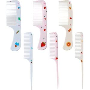 Kammen voor kinderen, schattige bedrukte kammen, dunne kunststof kammen, eenvoudige haarstrijders, comfortabele kam, haarcombinatie