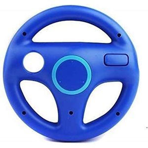 AMEEGO GN-006 Stuurwiel Design Stand Mario Kart Racing Game Stuurwiel Stand Voor Wii Game Controller (DONKBLAUW)